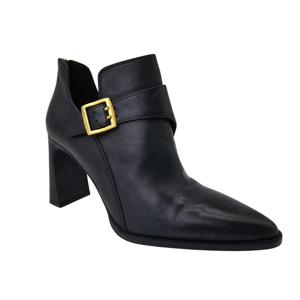 Vince Camuto Deninna Ankle Bootie Black Soft Cow Nappa Women's 8M